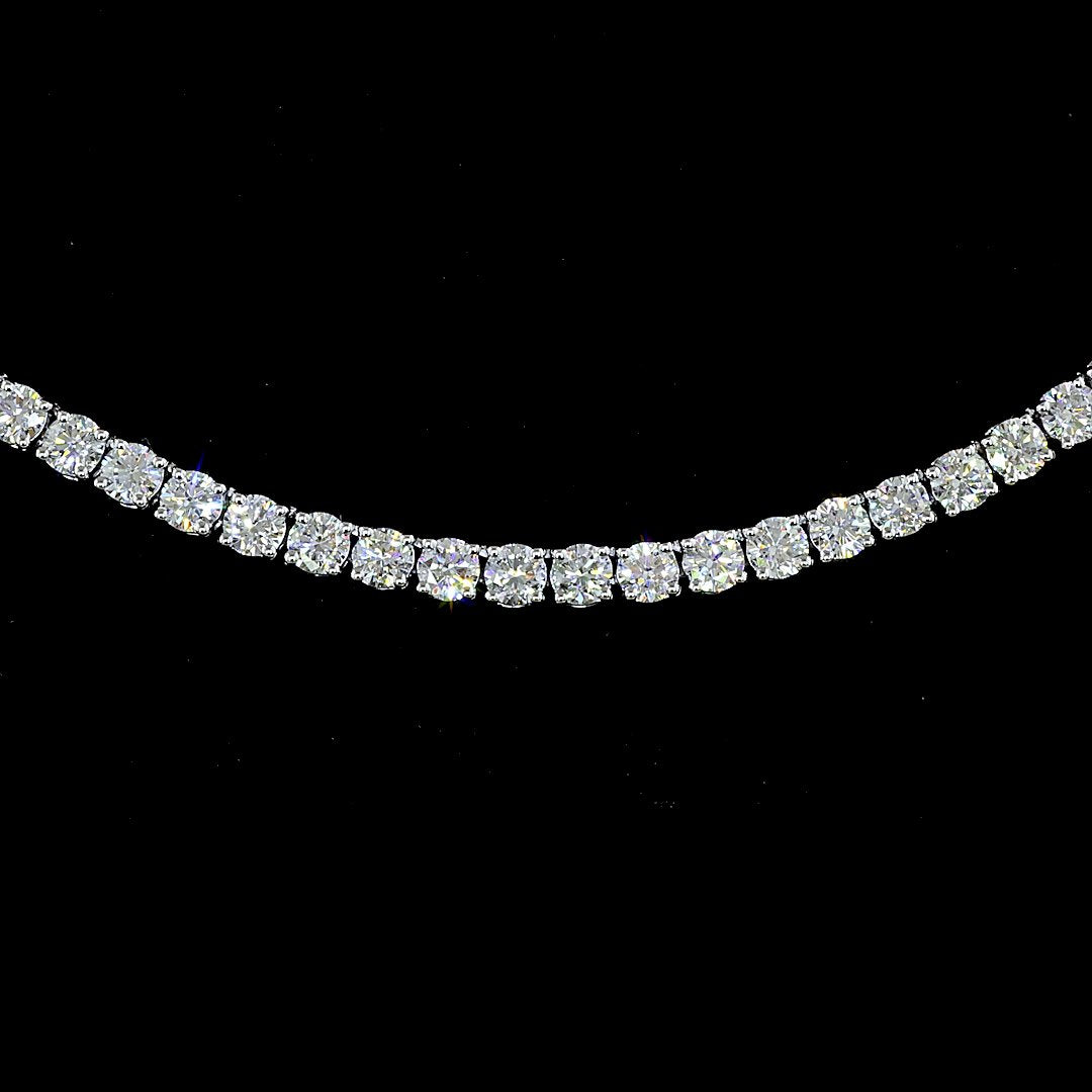 14kt White Gold Lab Diamond Tennis Necklace