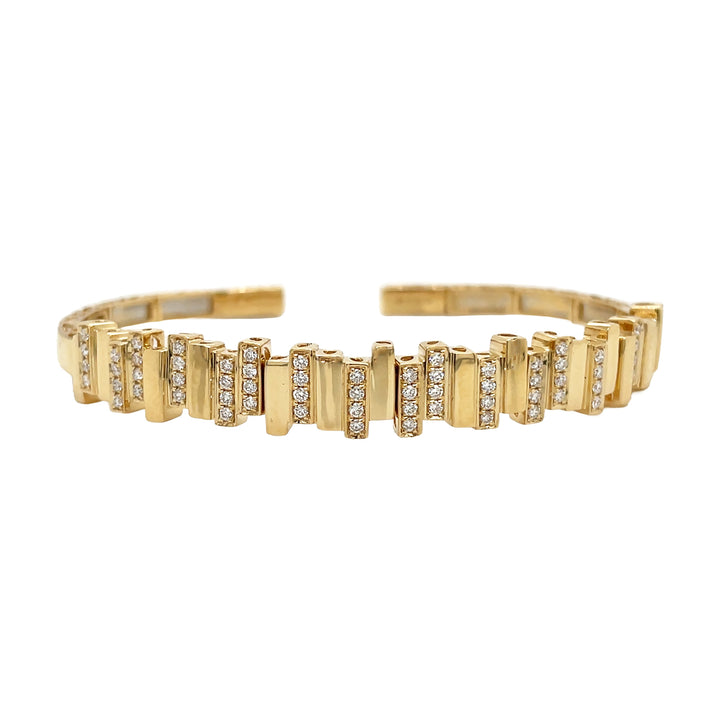 18kt Yellow Gold Diamond Bangle