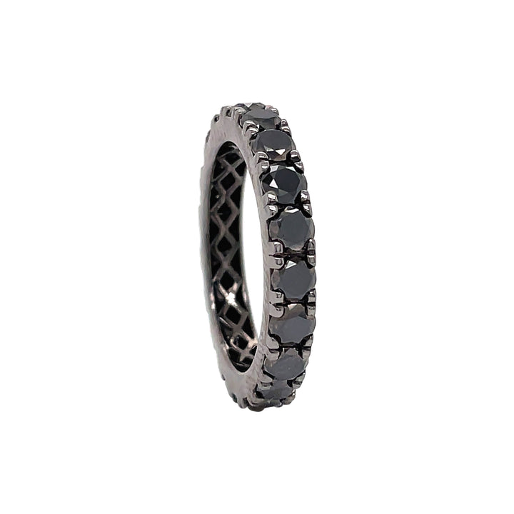 18kt Black Gold Diamond Eternity Band