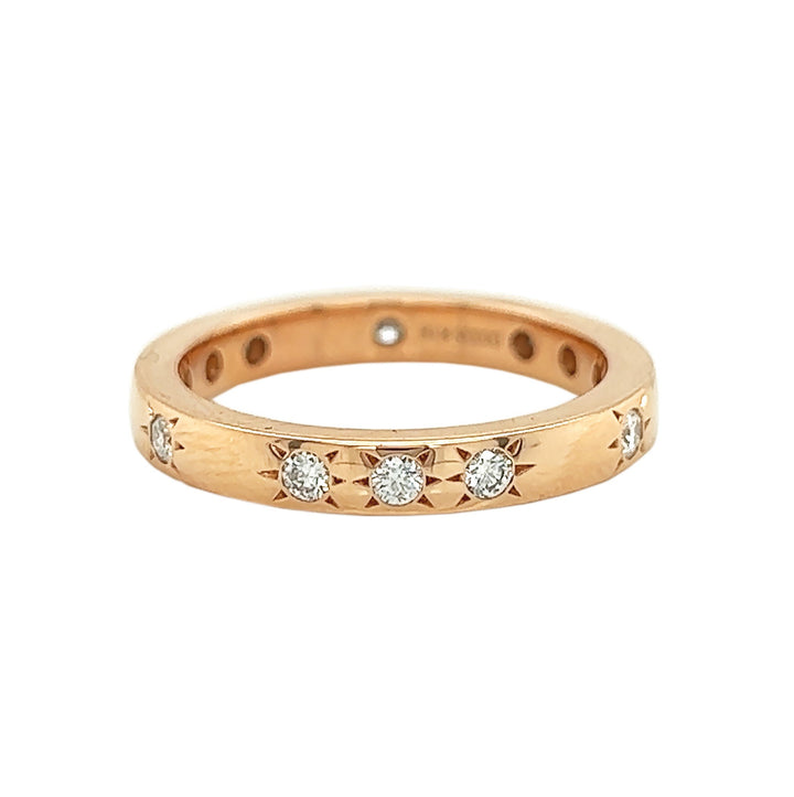 18kt Rose Gold Diamond Band
