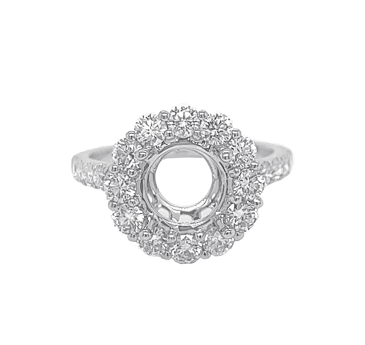 18kt White Gold Diamond Semi Mount