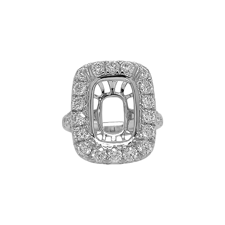 18Kt White Gold Semi-mount