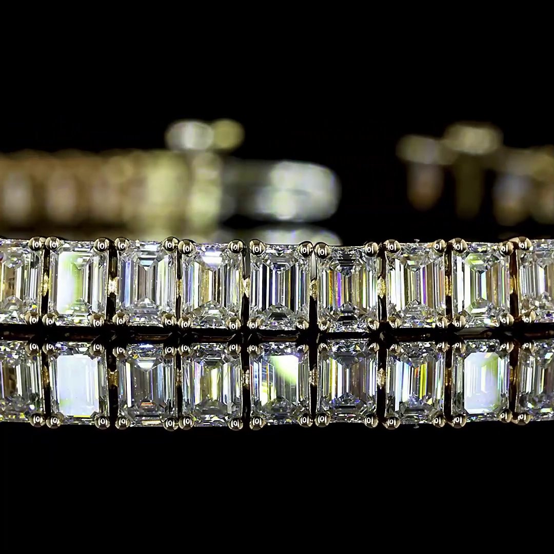 14kt Yellow Gold Lab Diamond Tennis Bracelet
