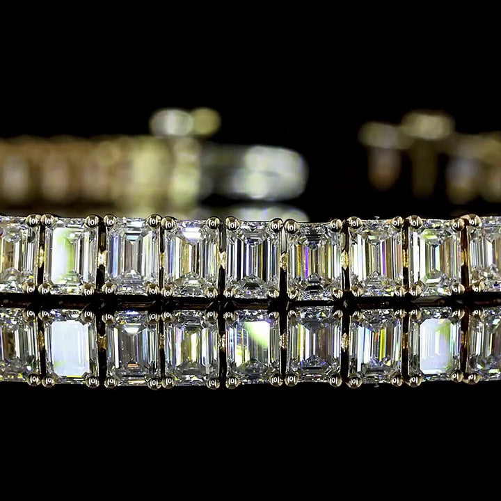14kt Yellow Gold Lab Diamond Tennis Bracelet