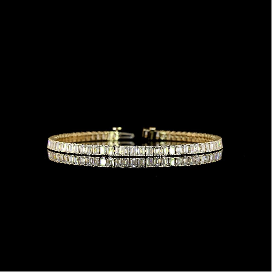 14kt Yellow Gold Lab Diamond Tennis Bracelet