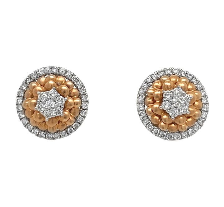 18kt Rose Gold Diamond Studs