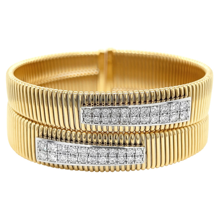 18kt Yellow Gold Diamond Bangle