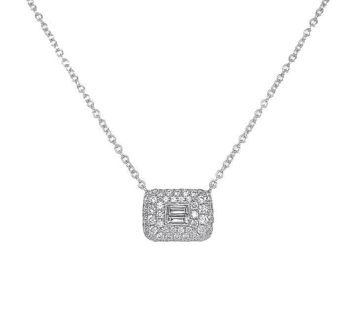 18kt White Gold Diamond Pendant
