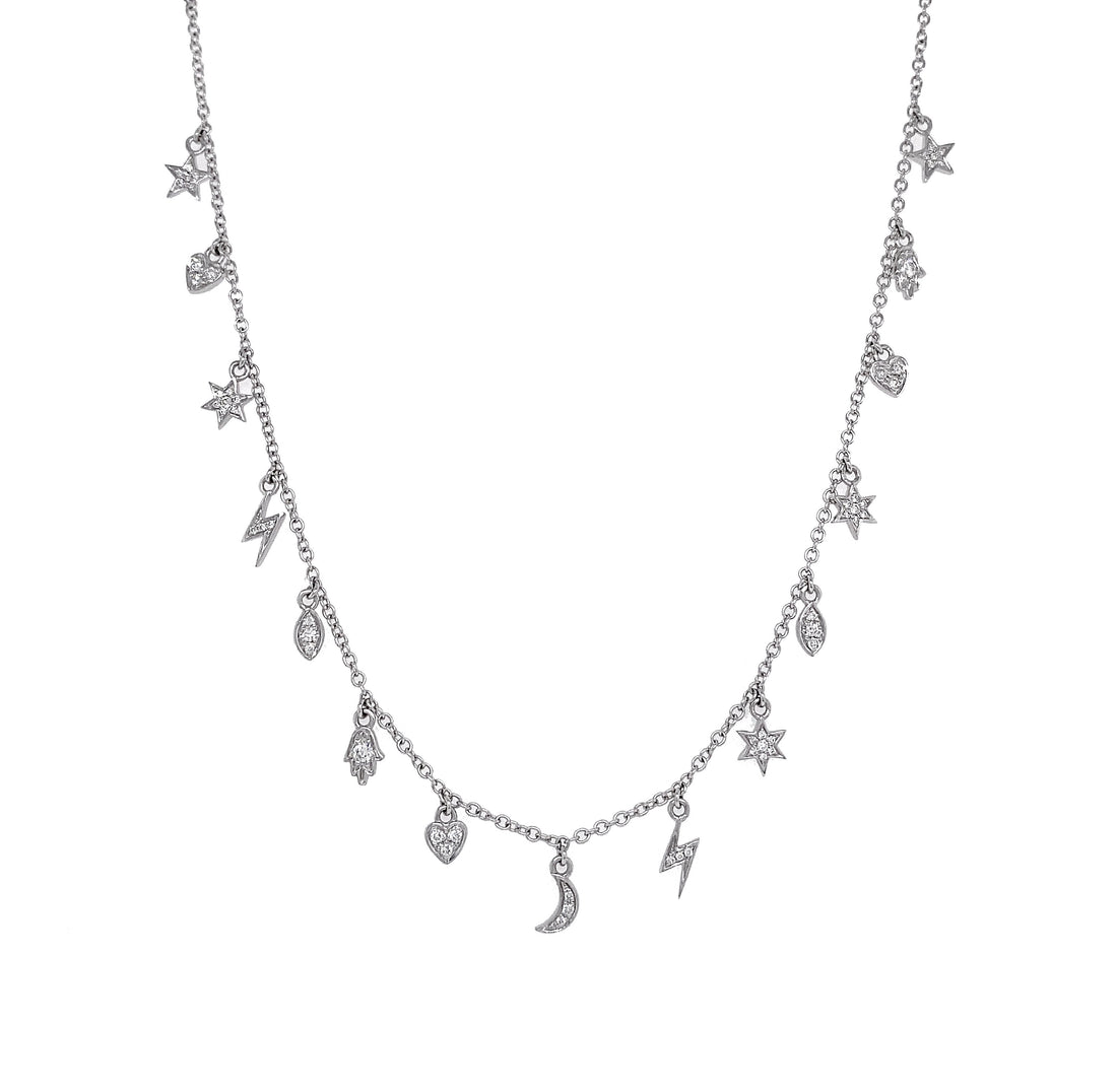 18kt White Gold Diamond Necklace