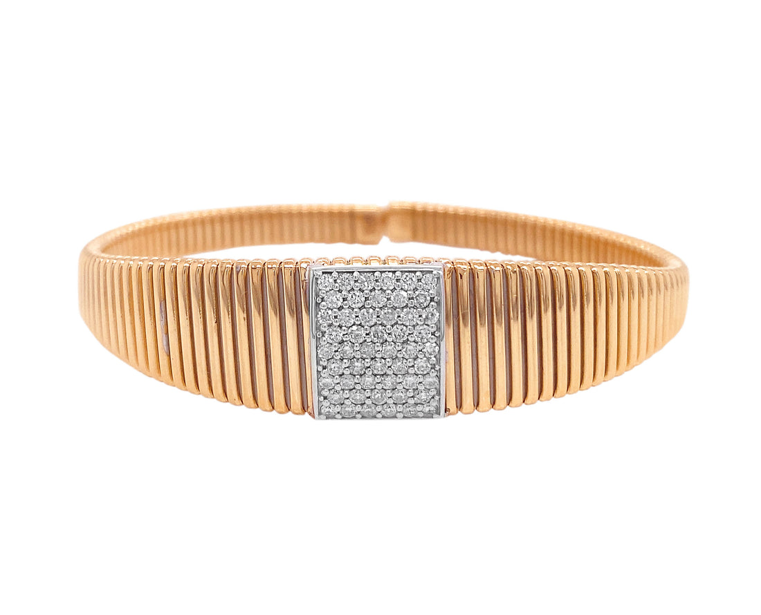 18kt Rose Gold Diamond Bangle
