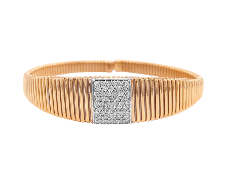 18kt Rose Gold Diamond Bangle