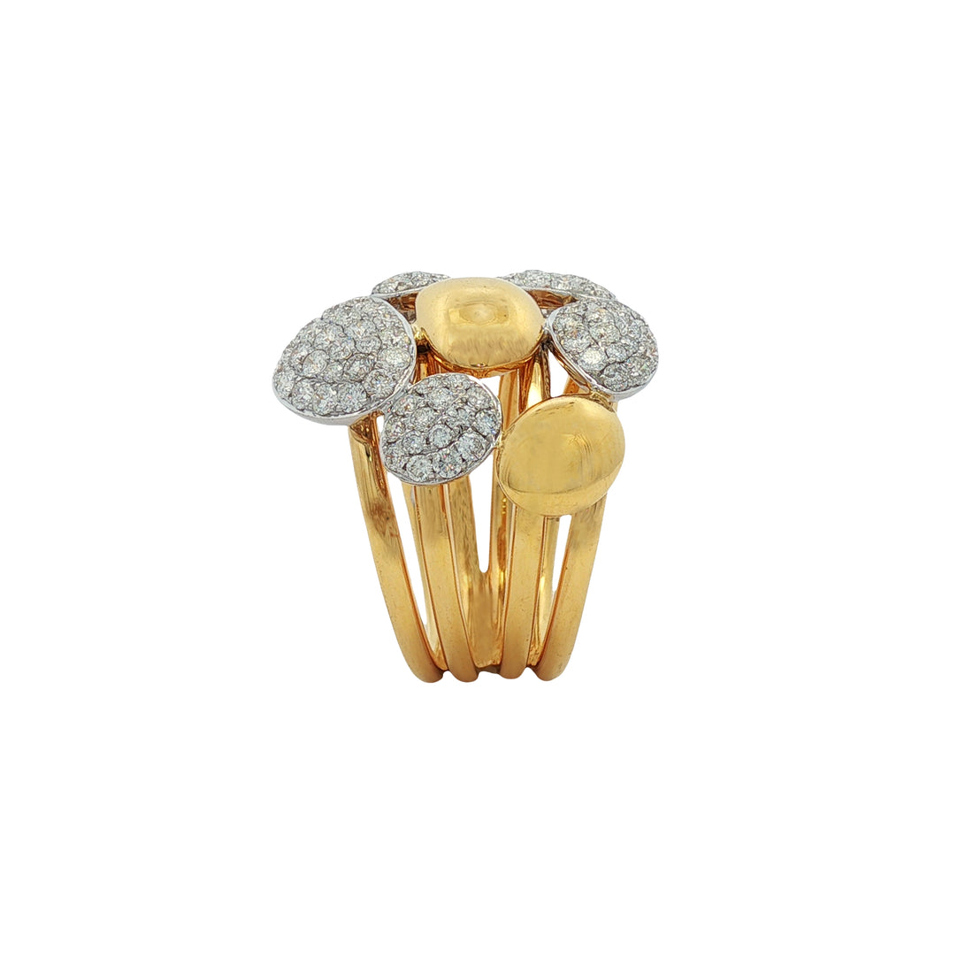 18kt Yellow And White Gold Diamond Ring