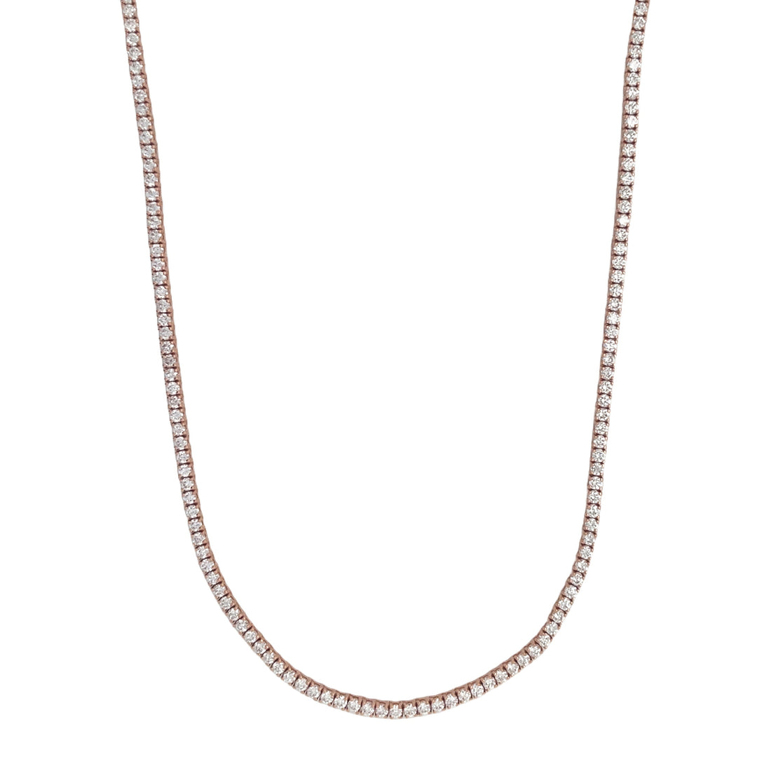 14kt Rose Gold Lab Diamond Tennis Necklace