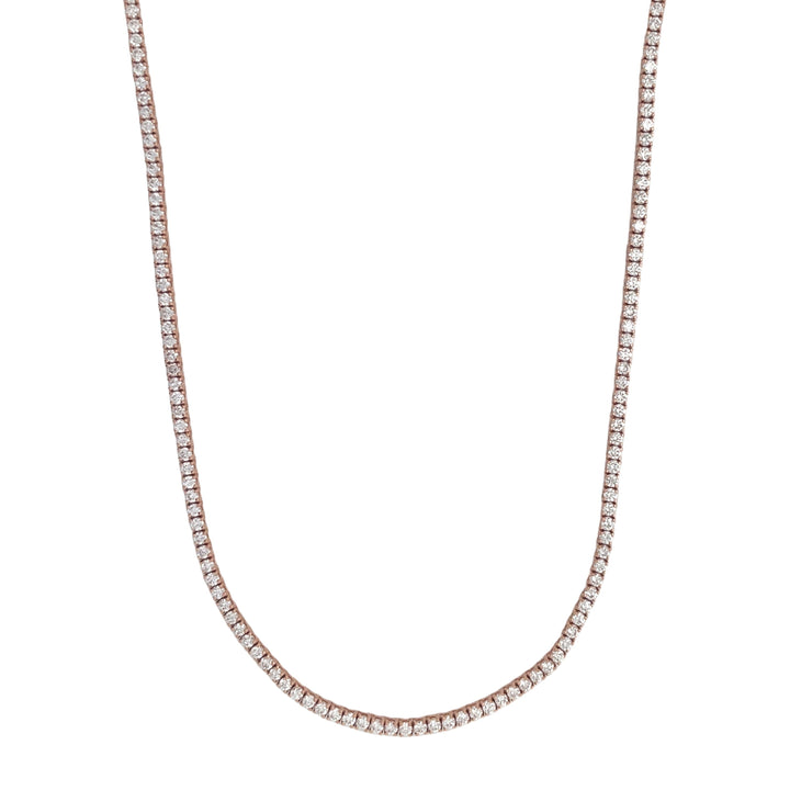 14kt Rose Gold Lab Diamond Tennis Necklace