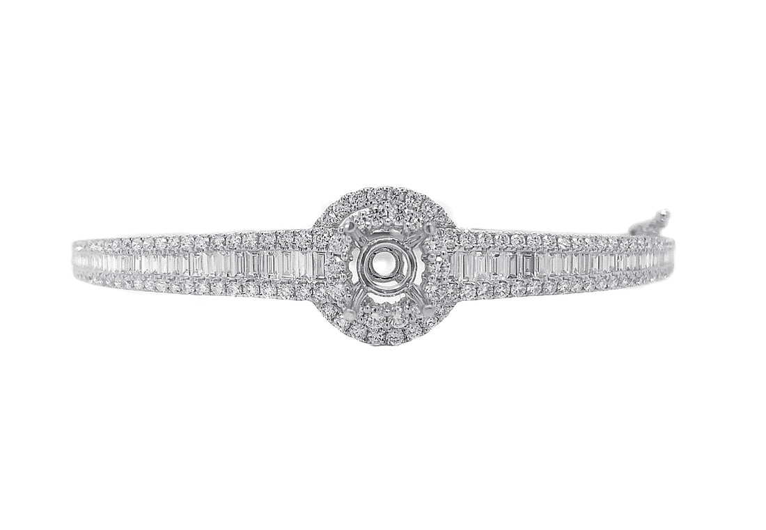 18kt White Gold Diamond Bangle