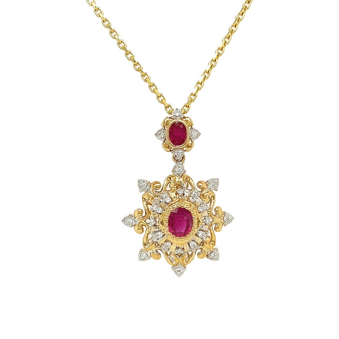 18kt Yellow Gold Diamond Pendant