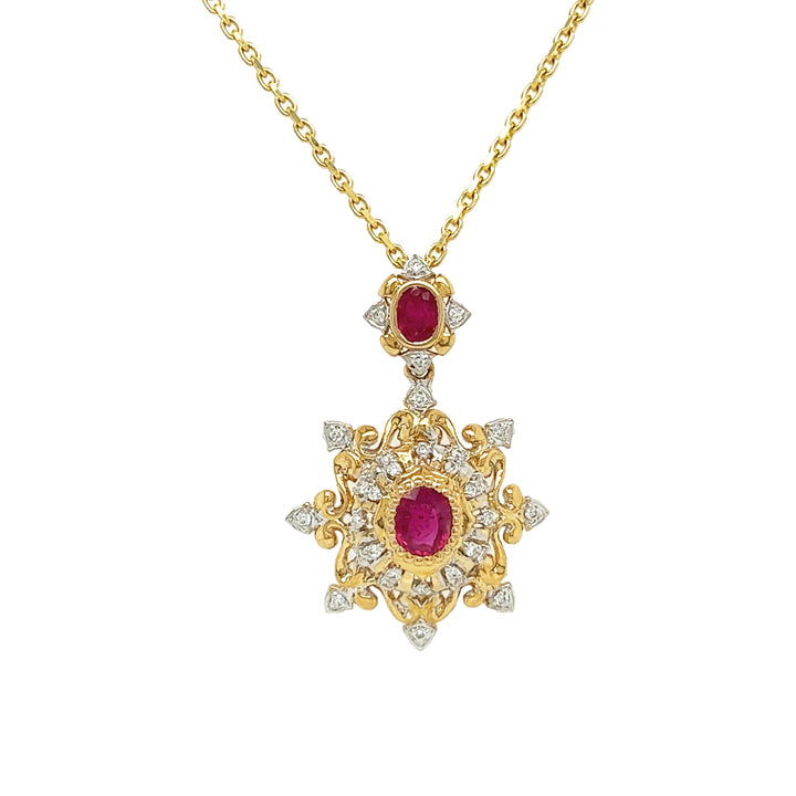 18kt Yellow Gold Diamond Pendant