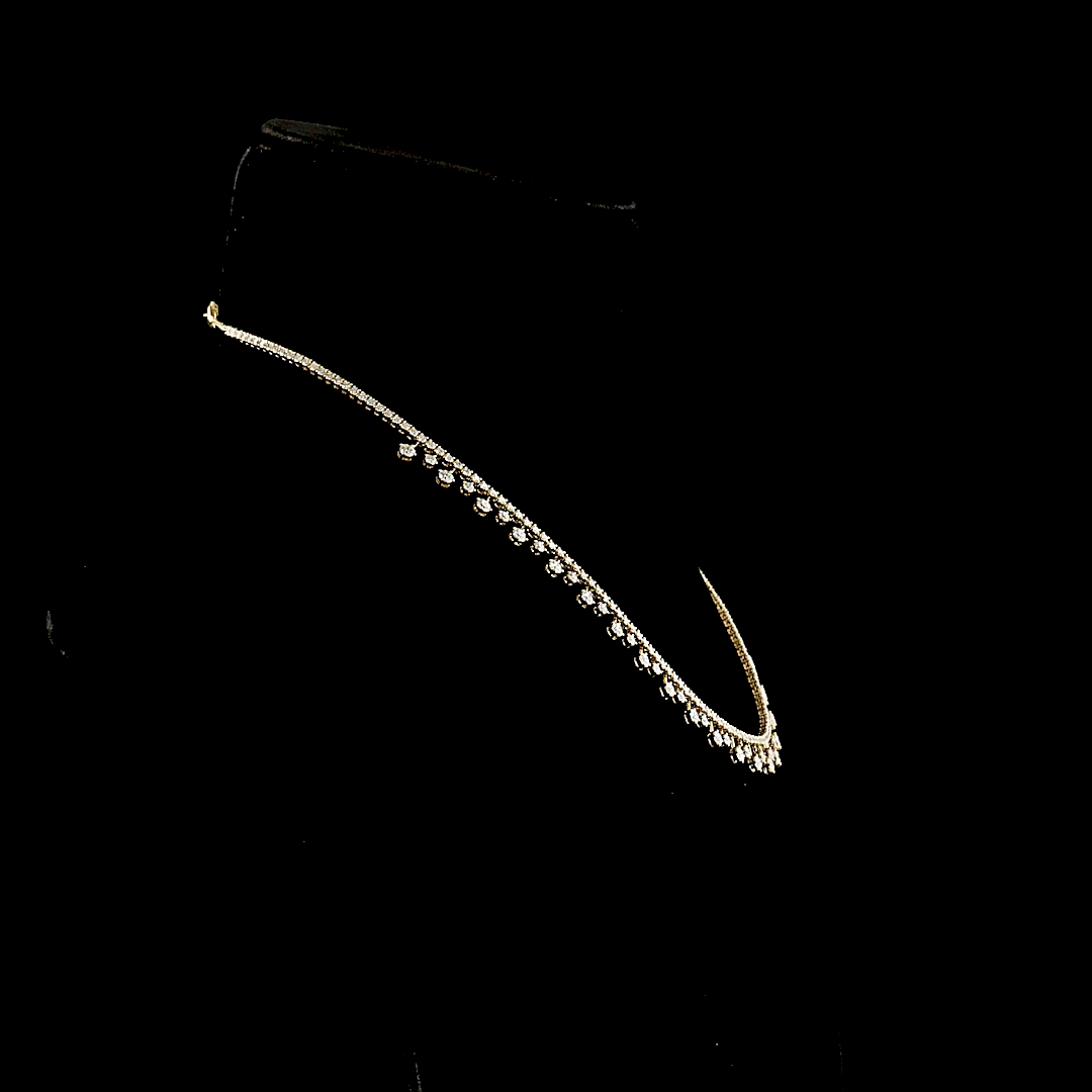 14kt Yellow Gold Lab Diamond Tennis Necklace