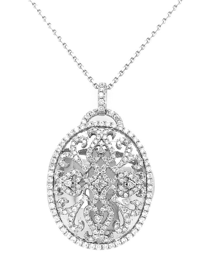 18kt White Gold Diamond Pendant