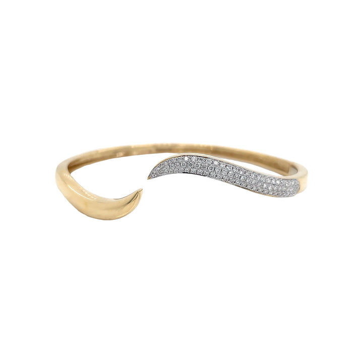 18kt Yellow Gold Diamond Bangle