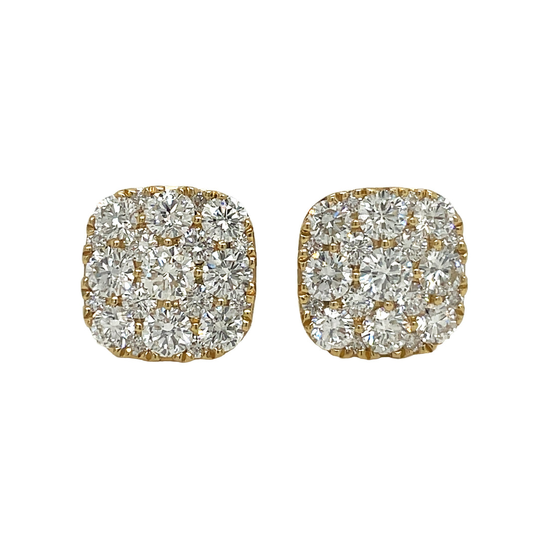 18kt Yellow Gold Diamond Earrings