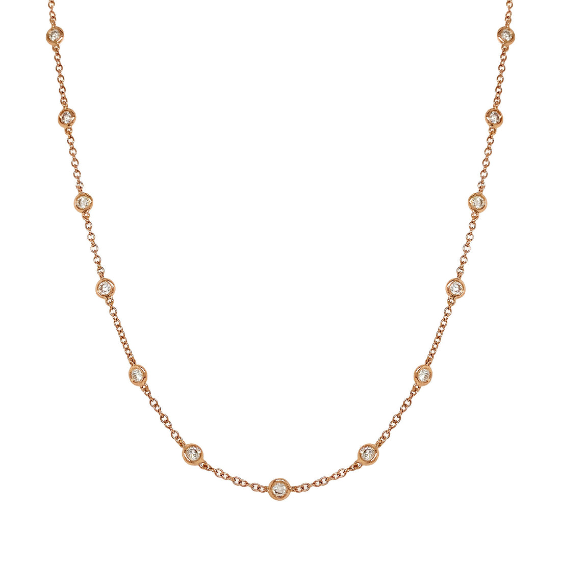 18kt Rose Gold Diamond Necklace