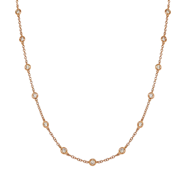 18kt Rose Gold Diamond Necklace