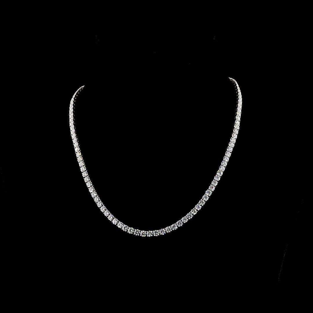 14kt White Gold Lab Diamond Tennis Necklace
