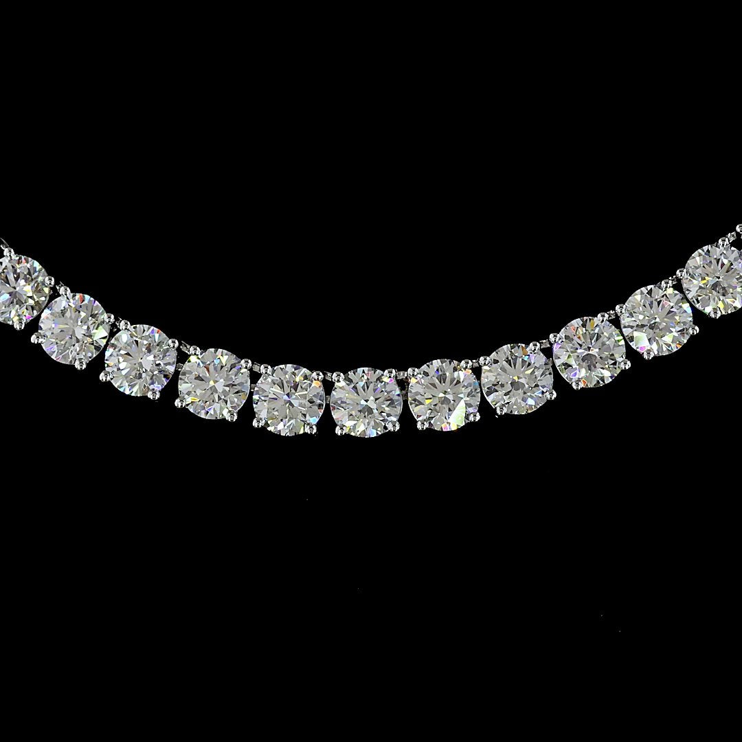 14kt White Gold Lab Diamond Tennis Necklace