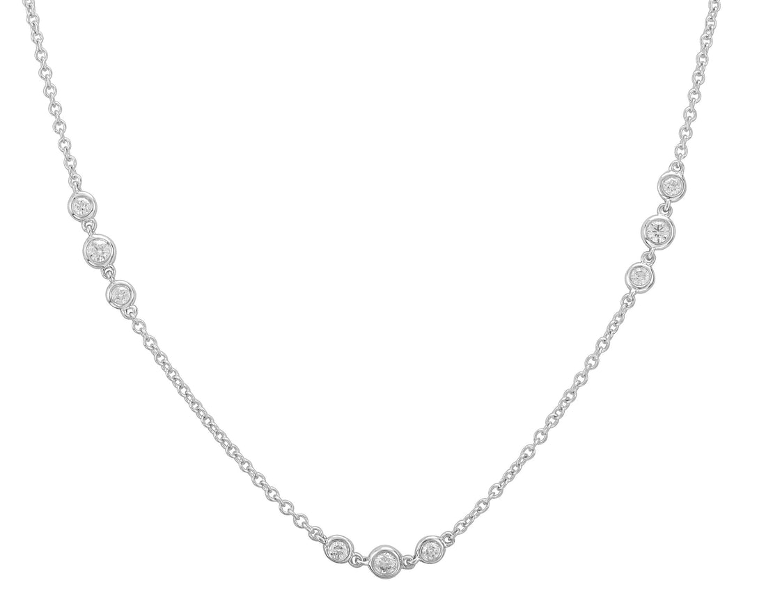 18kt White Gold Diamonds-by-the-inch Necklace