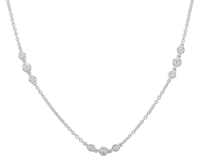 18kt White Gold Diamonds-by-the-inch Necklace