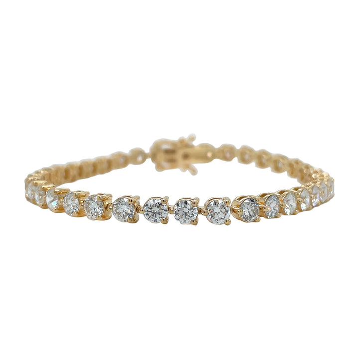 14kt Yellow Gold Lab Diamond Tennis Bracelet