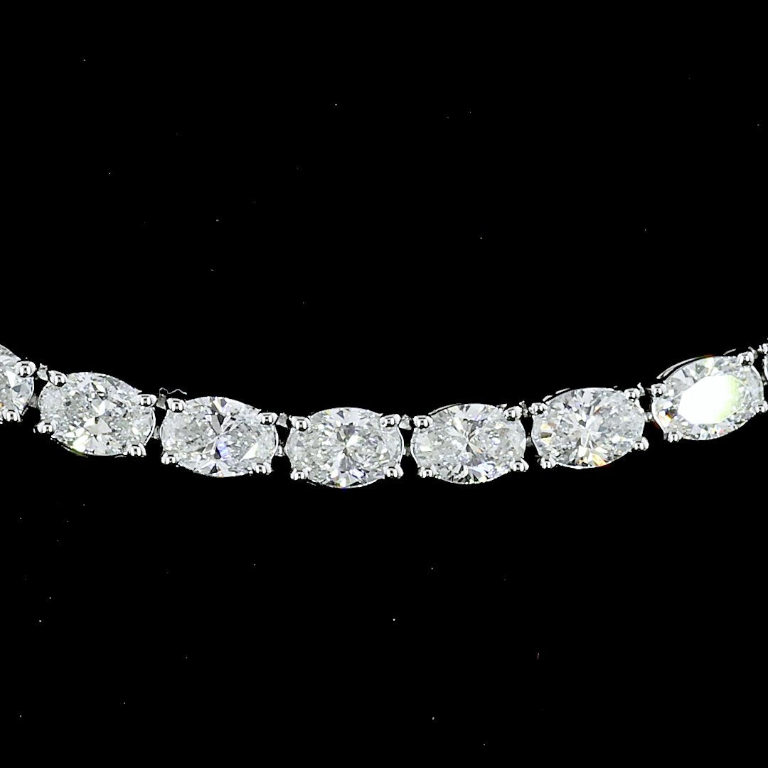 14kt White Gold Lab Diamond Tennis Necklace