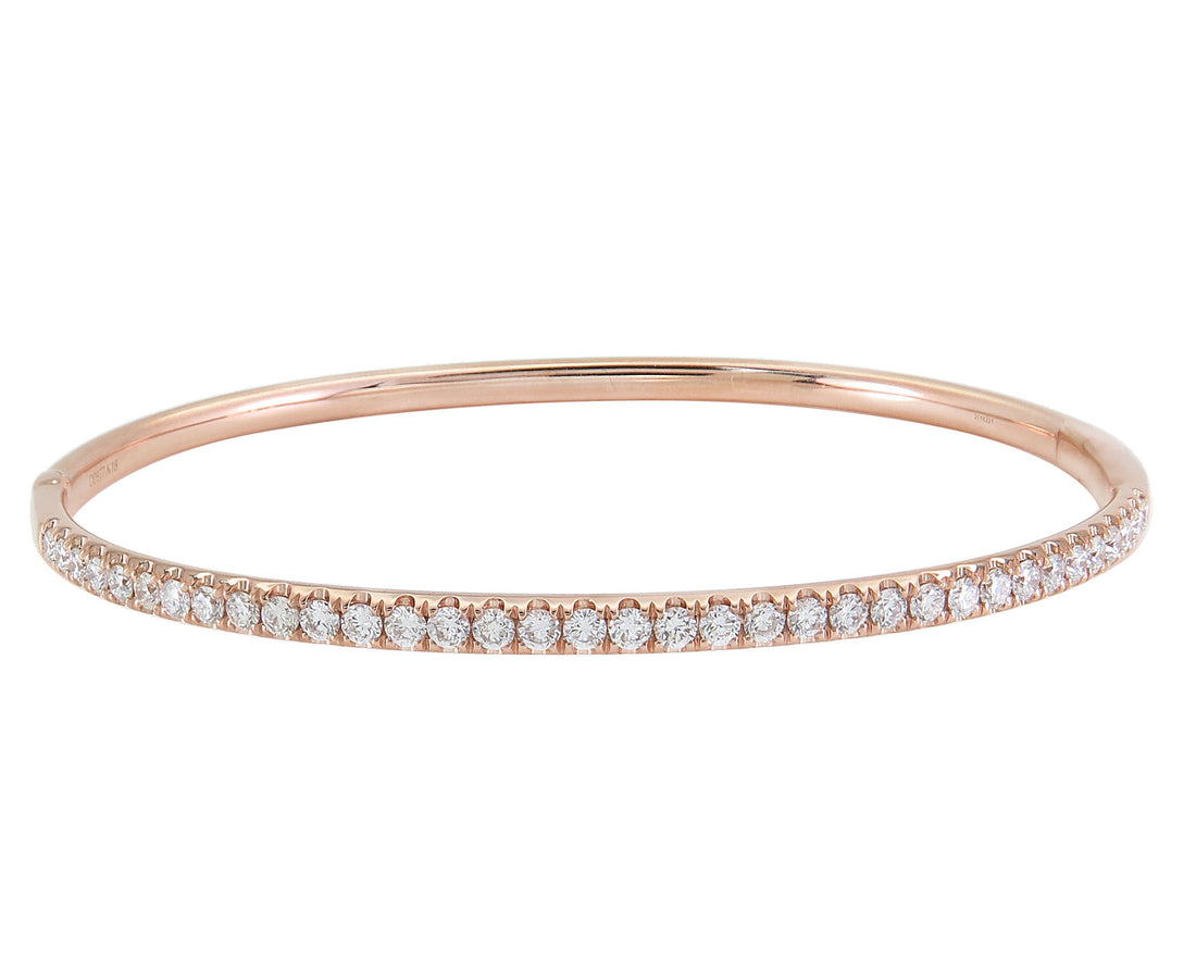 18kt Rose Gold Diamond Bangle