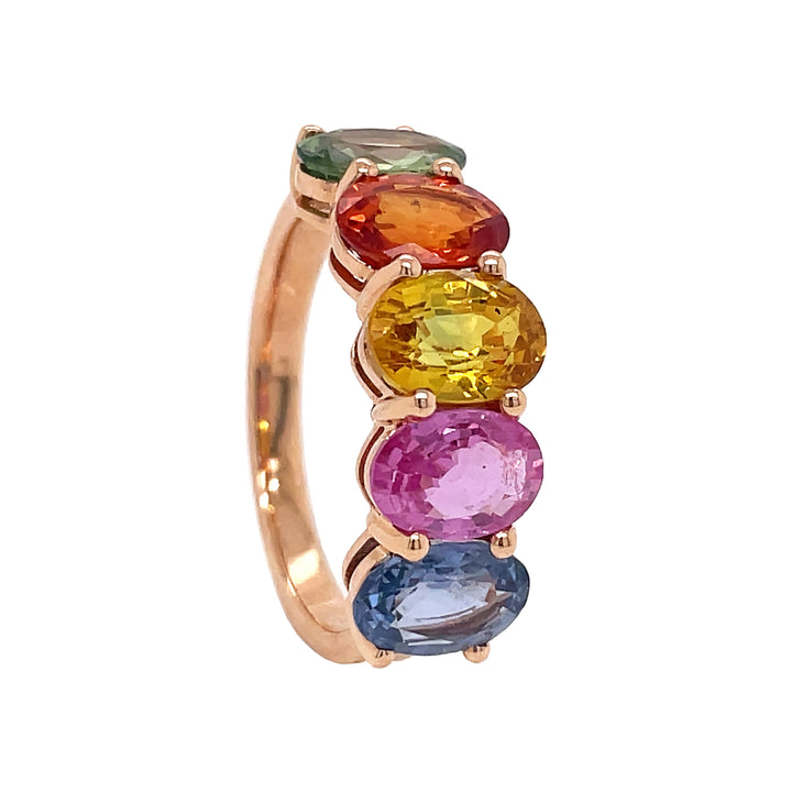 18kt Rose Gold Sapphire Band.