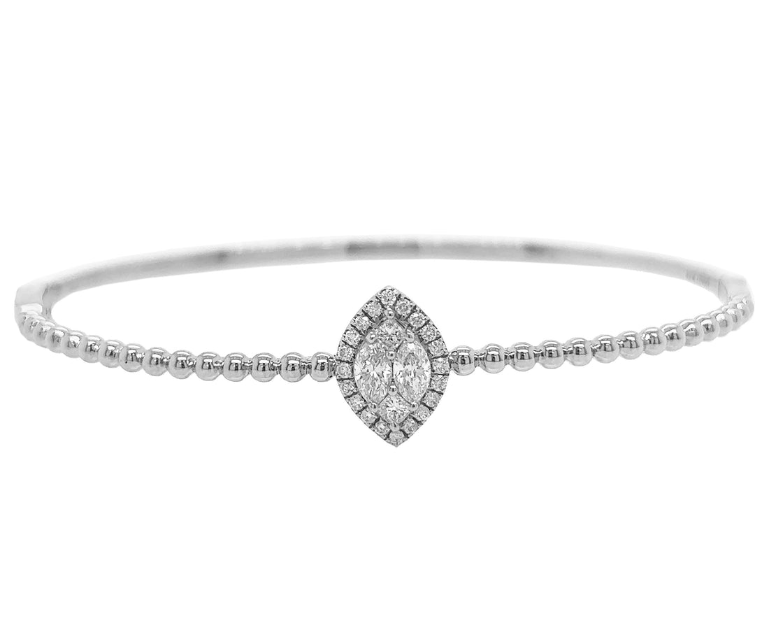 18kt White Gold Diamond Bangle