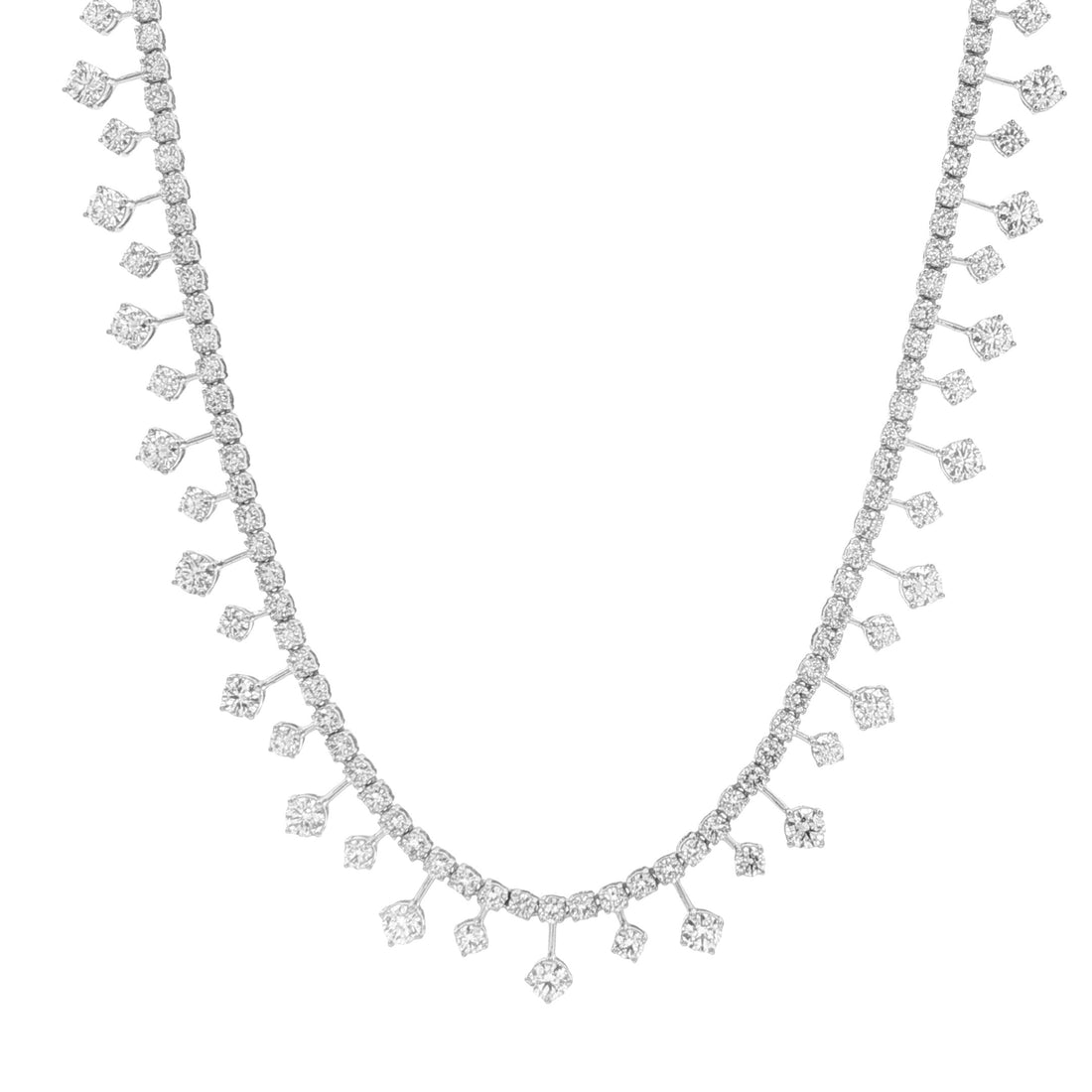 14kt White Gold Lab Diamond Tennis Necklace