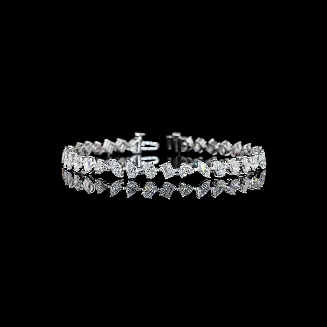 14kt White Gold Lab Diamond Bracelet