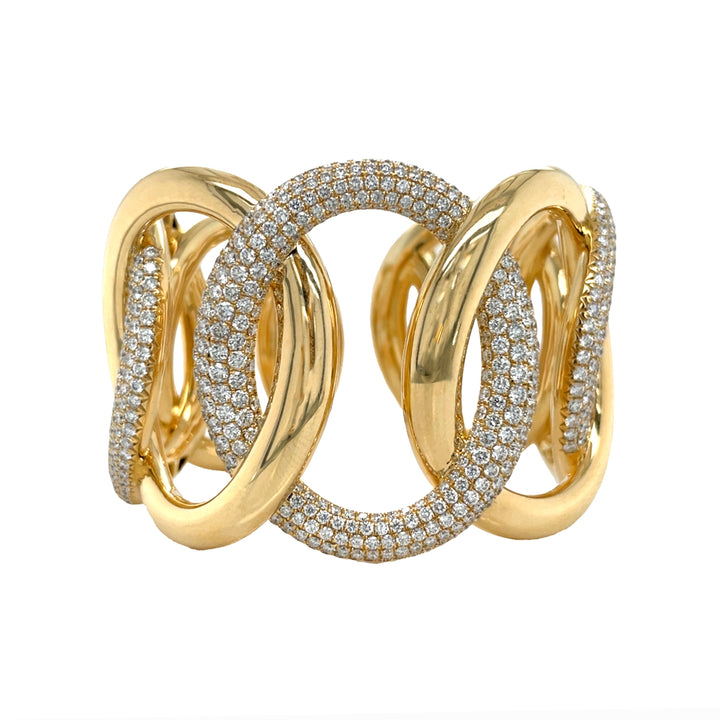 18kt Yellow Gold Diamond Bangle