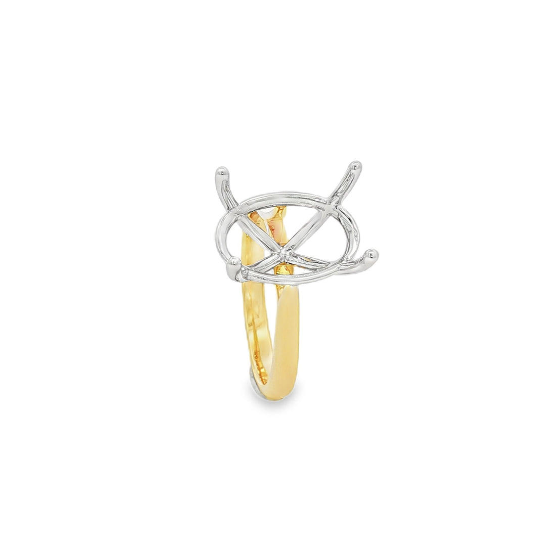 14kt Yellow And White Gold Semi-Mount
