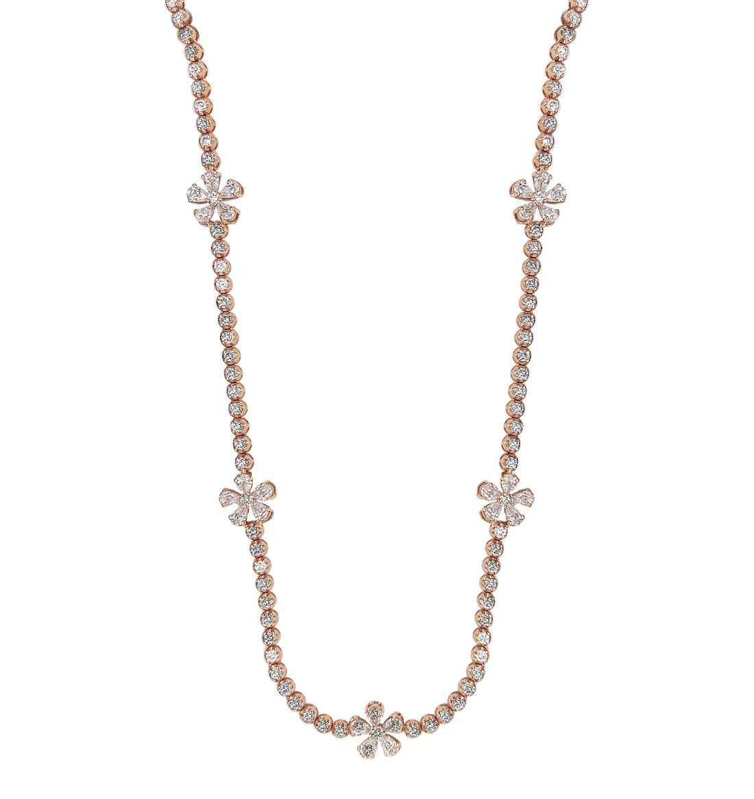 18kt Rose Gold Diamond Necklace