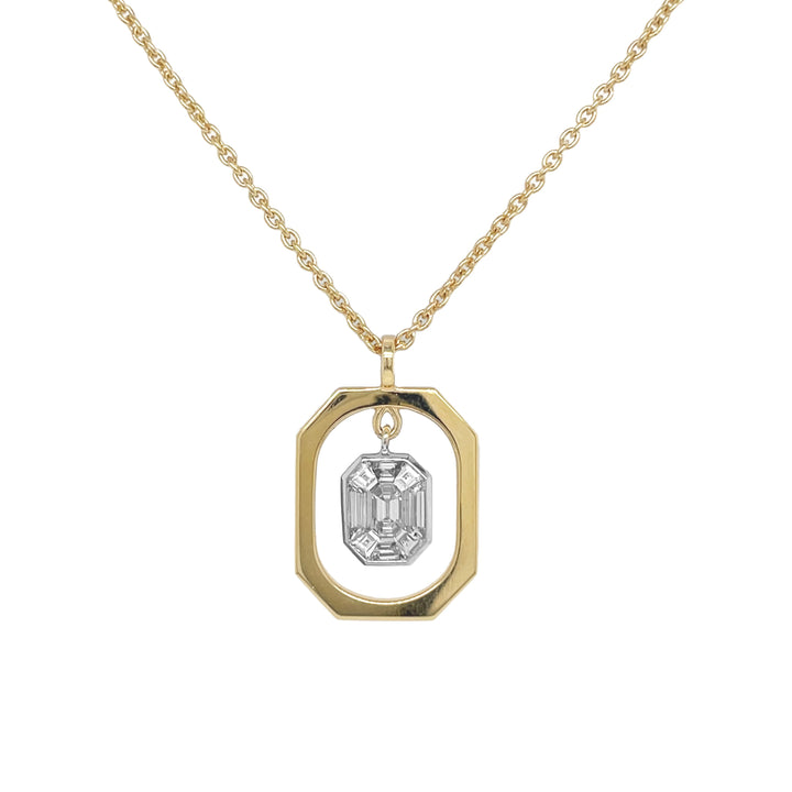 18kt Yellow Gold Diamond Dangling Pendant