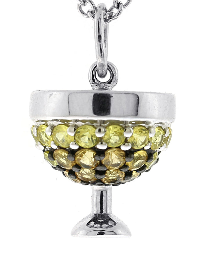18kt White Gold Sapphire Pendant