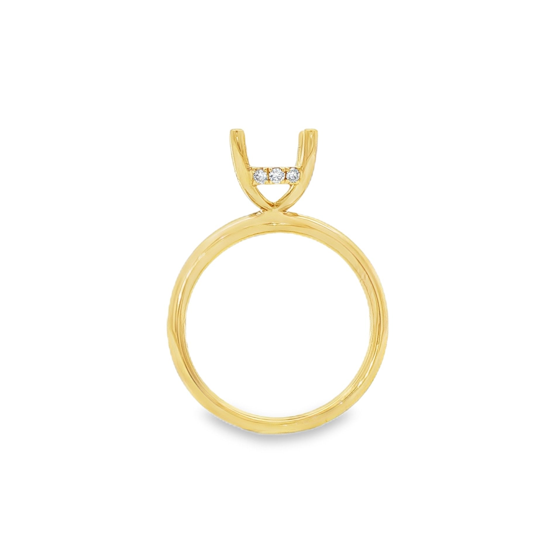 18kt Yellow Gold Diamond Semi-Mount