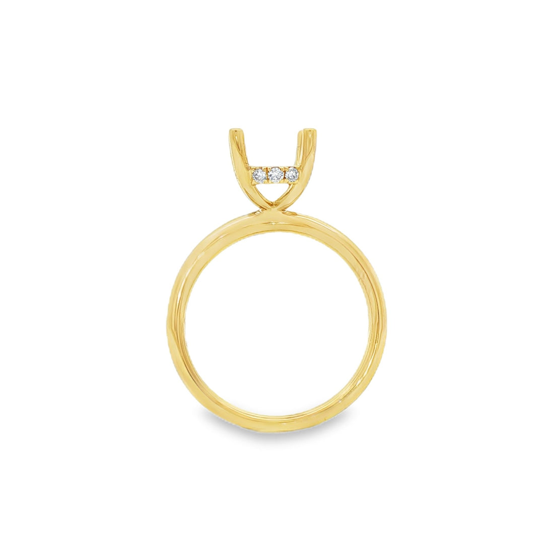 18kt Yellow Gold Diamond Semi-Mount