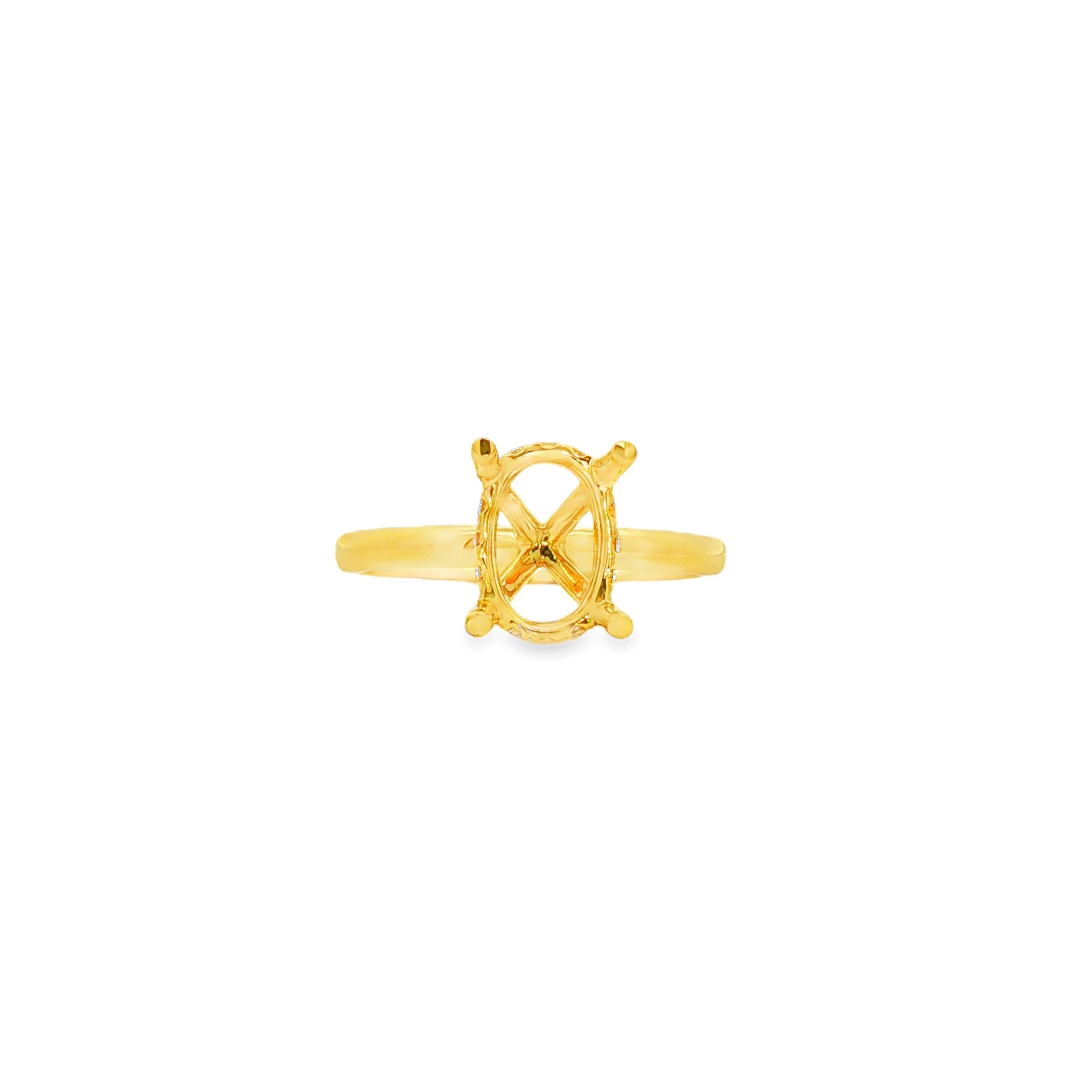 18kt Yellow Gold Diamond Semi-Mount