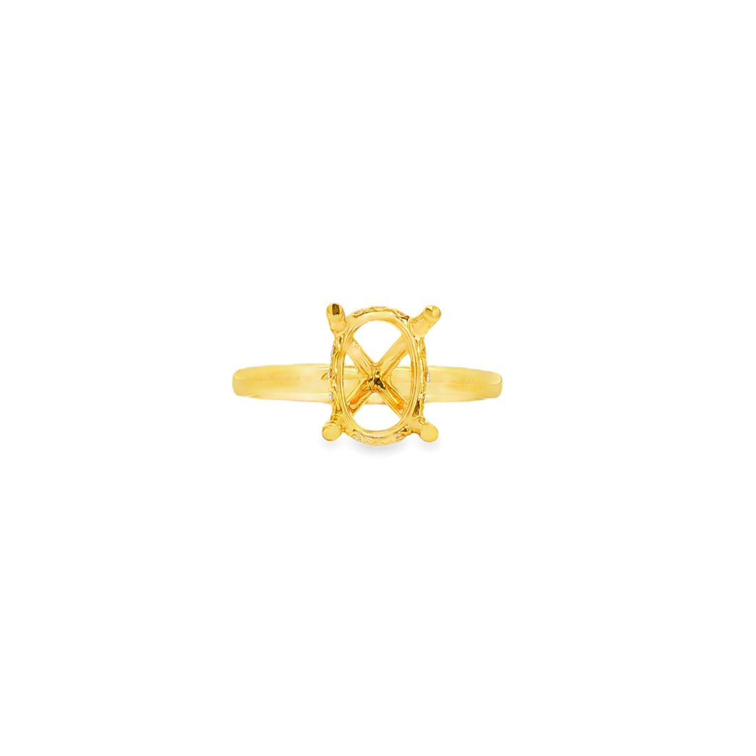 18kt Yellow Gold Diamond Semi-Mount