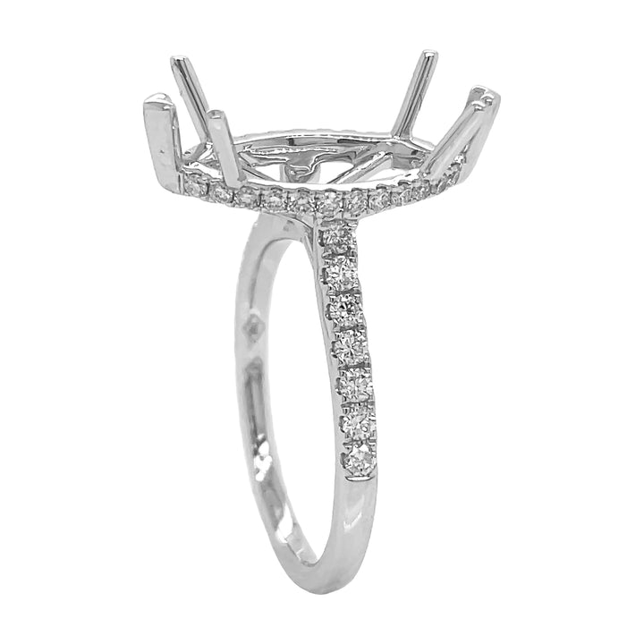18kt White Gold Diamond Semi-mount