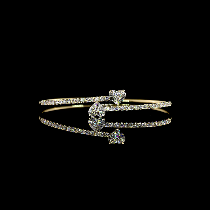 14kt Yellow Gold Lab Diamond Bangle