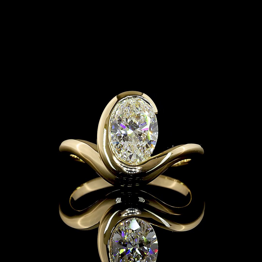 14kt Yellow Gold Lab Diamond Ring